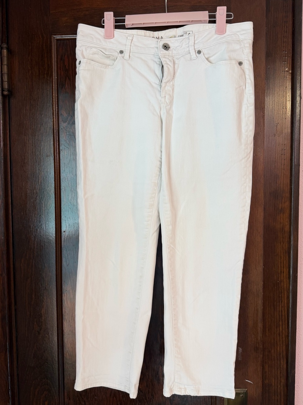 Sonoma White Straight-Leg Jeans